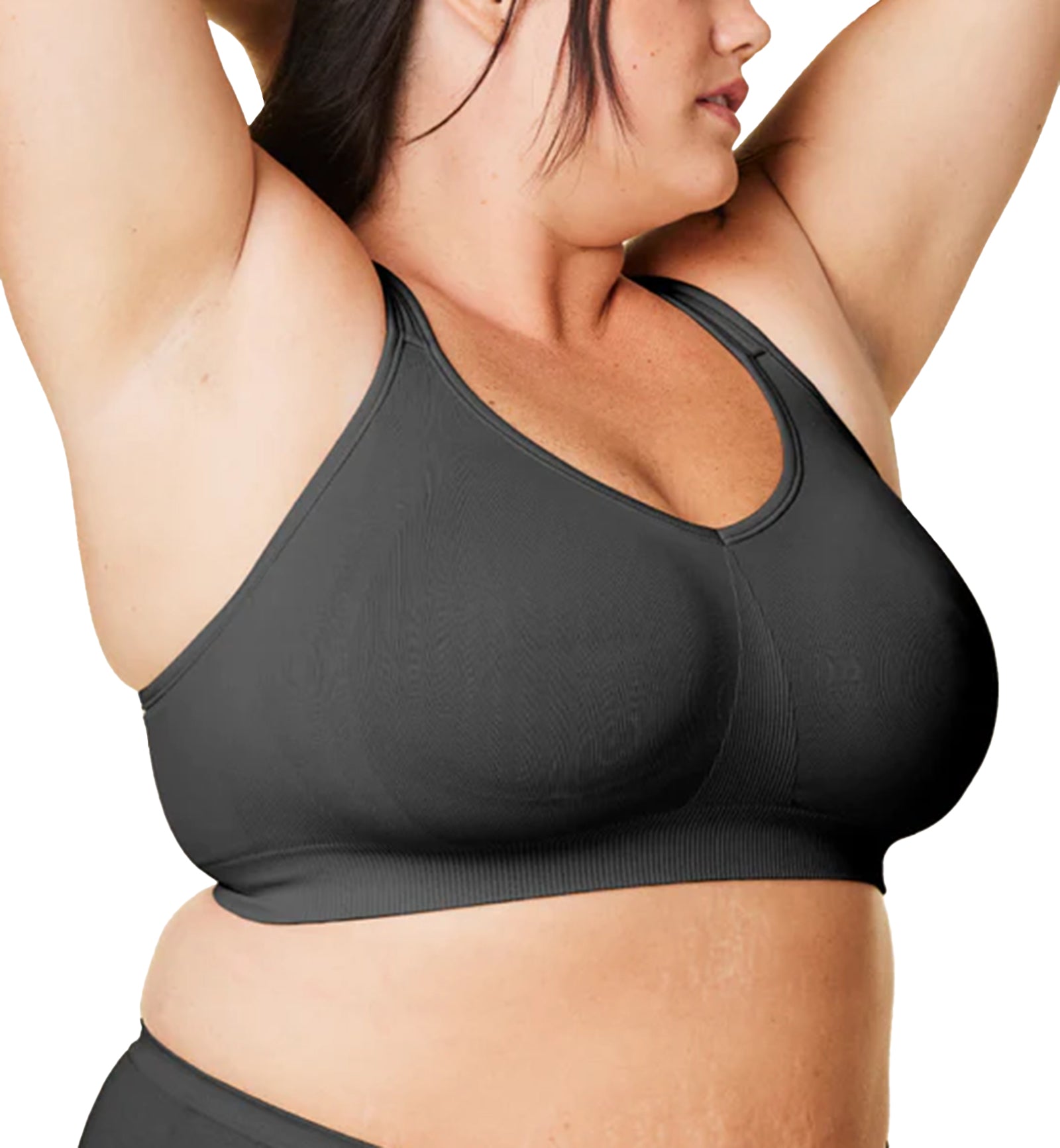 BRAVADO! DESIGNS Everyday Sculpt FULL CUP Wire-Free Bra (11011VFC),Small FC,Black - Black,Small-Full Cup