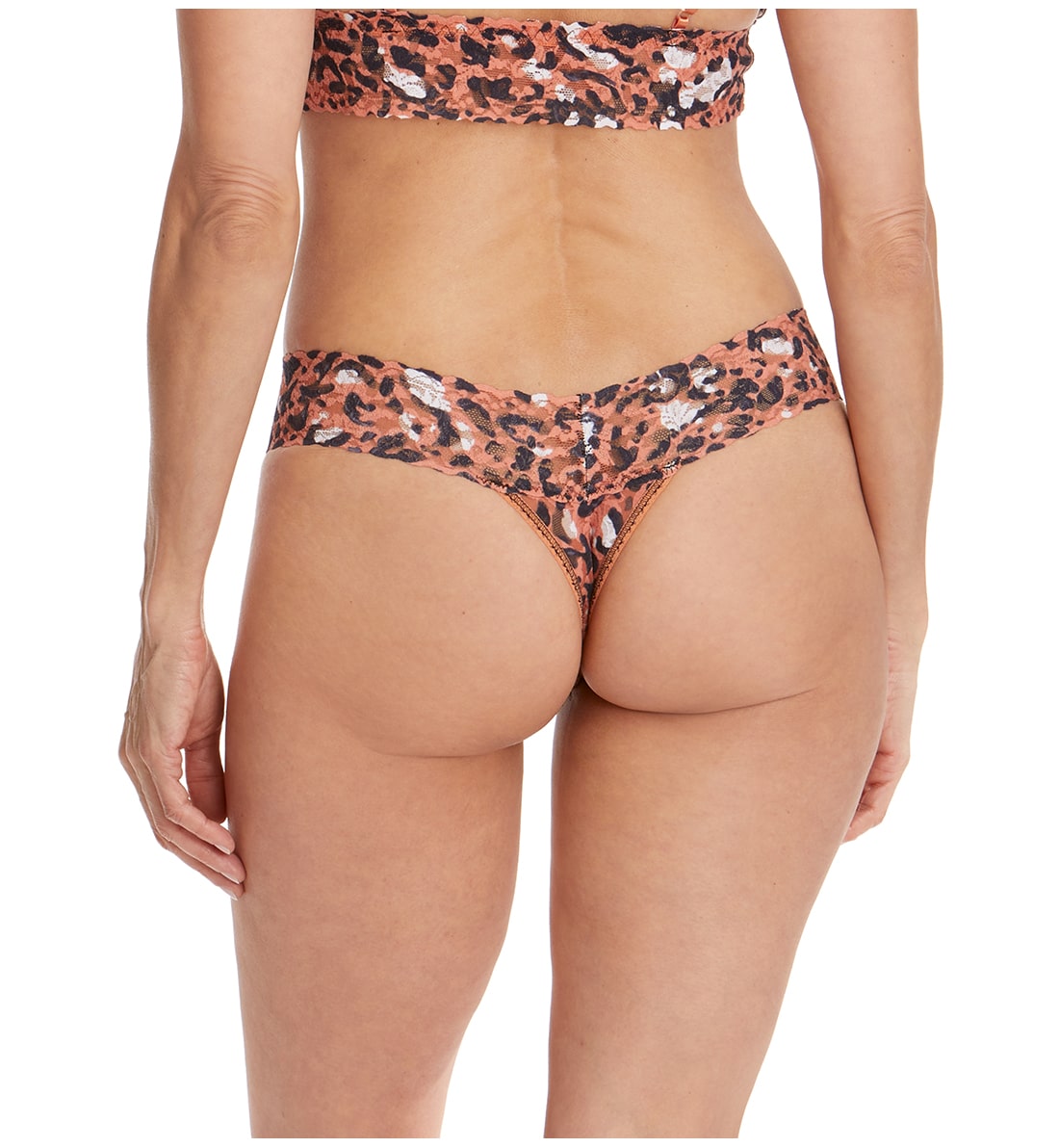 Hanky Panky Signature Lace Printed Low Rise Thong (PR4911P),Cheeky Cheetah - Cheeky Cheetah,One Size