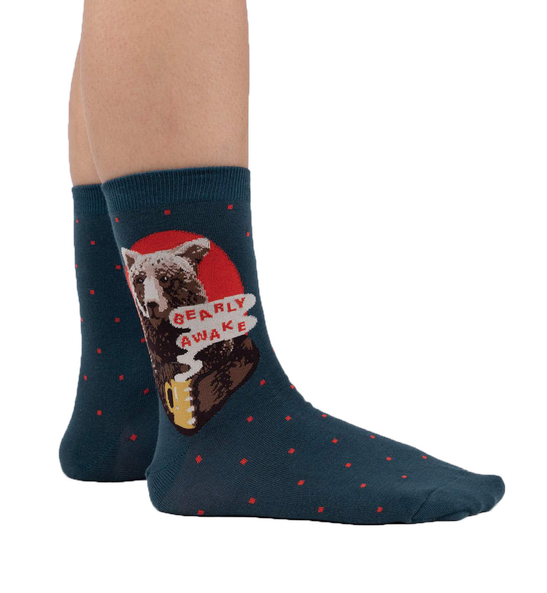SOCK it to me Women's Crew Socks (w0295),Bearly Awake - Bearly Awake,One Size