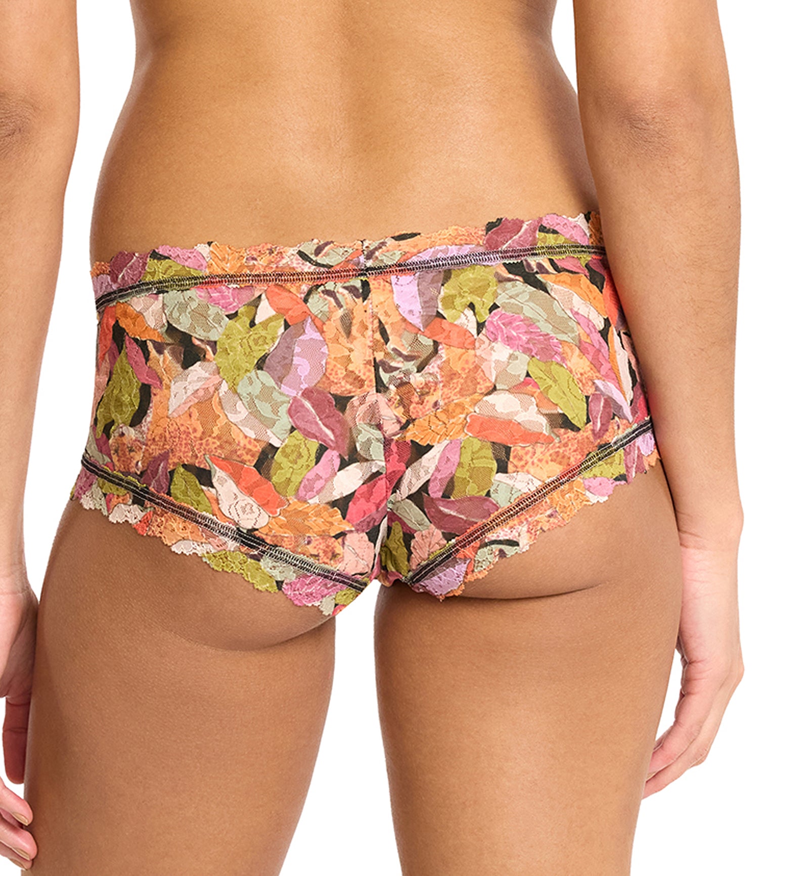 Hanky Panky Signature Lace Printed Boyshort (PR4812P),XS,Now You See Me - Now You See Me,XS