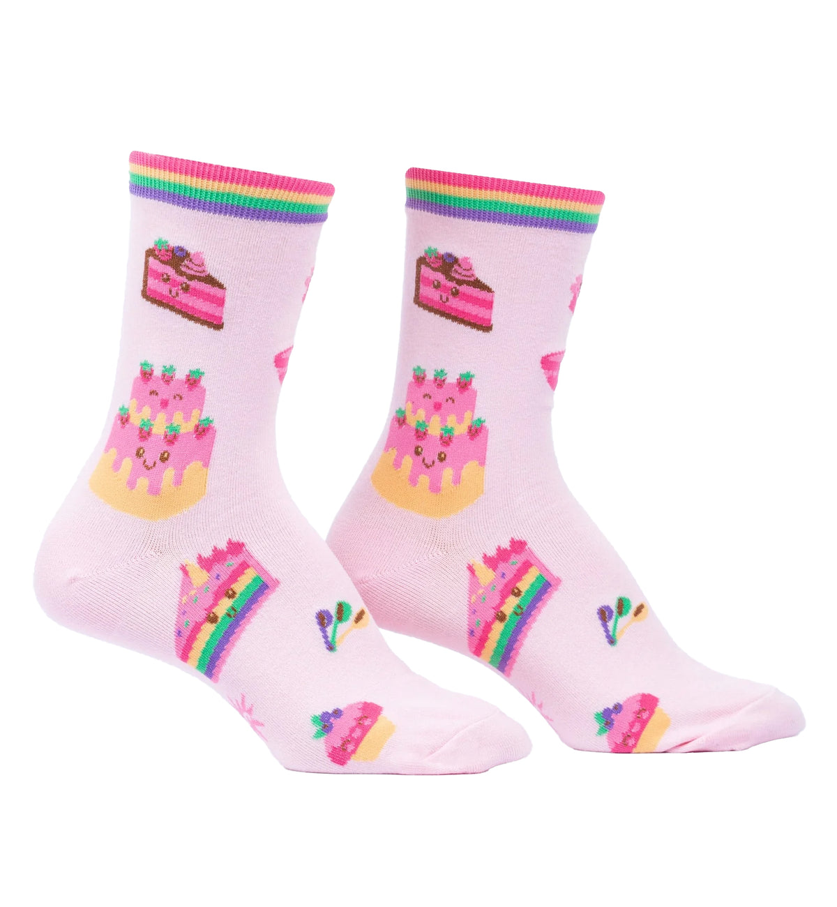 SOCK it to me Women's Crew Socks (W0443),Life Is Batter With Cake - Life Is Batter With Cake,One Size
