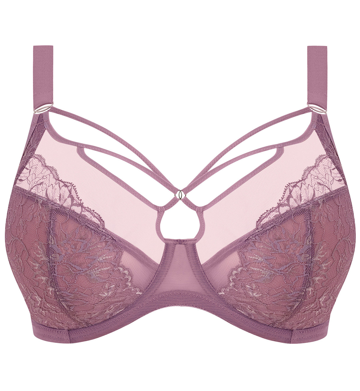 Elomi Brianna Plunge Underwire Bra (8080),32GG,Heather - Heather,32GG
