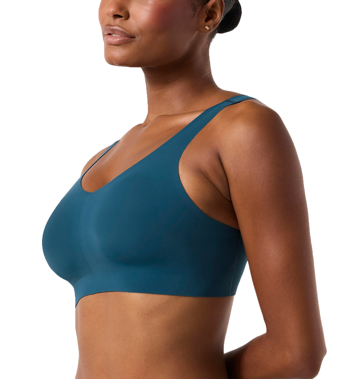 Evelyn & Bobbie DEFY V-Neck Bralette w/ Removable Pads (1833),Small,Deep Tide - Deep Tide,Small