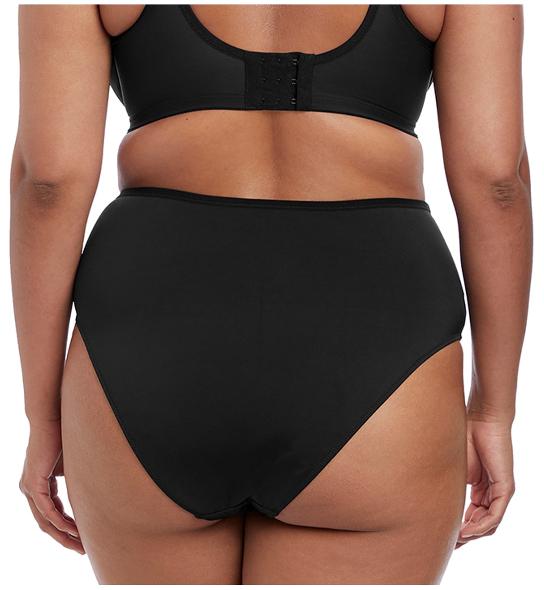 Elomi Lydia Matching High Leg Brief (4395),Large,Black - Black,Large