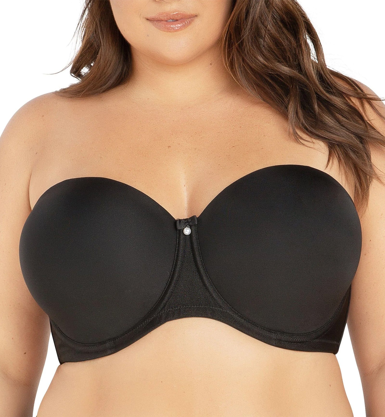 Parfait Elise Strapless Molded Underwire Bra (P60915),30G,Black - Black,30G