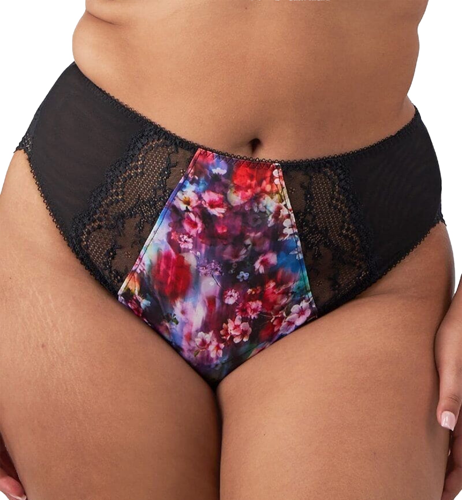 Elomi Lucie Matching High Leg Brief (4498),Medium,Cherry Blossom - Cherry Blossom,Medium