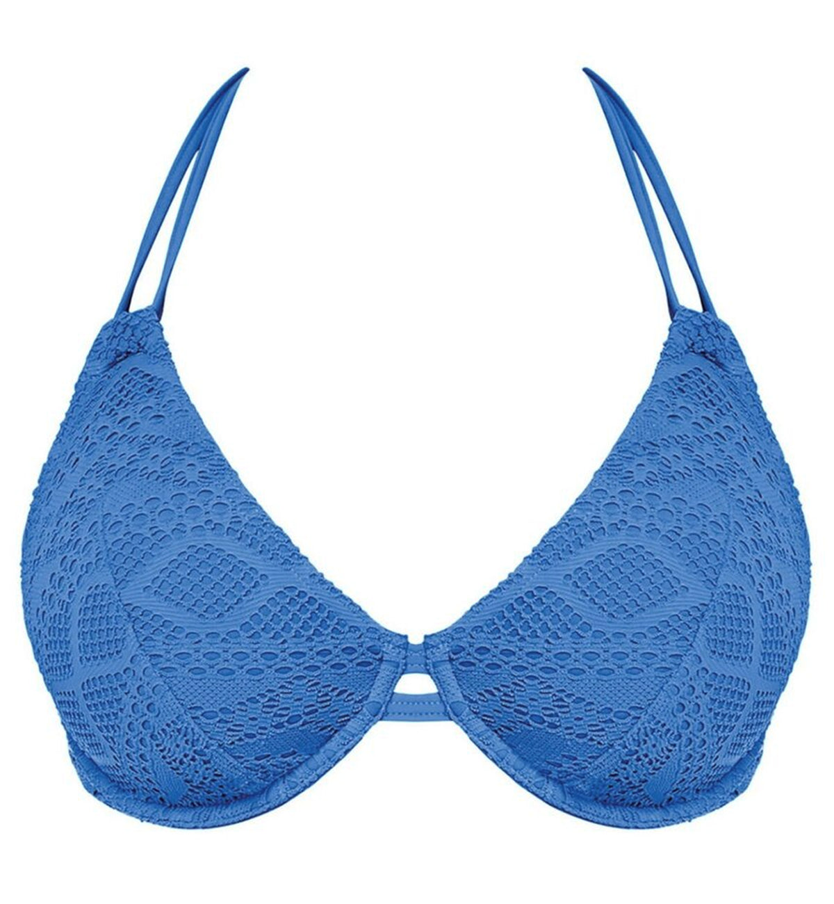 Freya Sundance Bandless Underwire Halter Bikini Top (3971),30F,Blue Moon - Blue Moon,30F