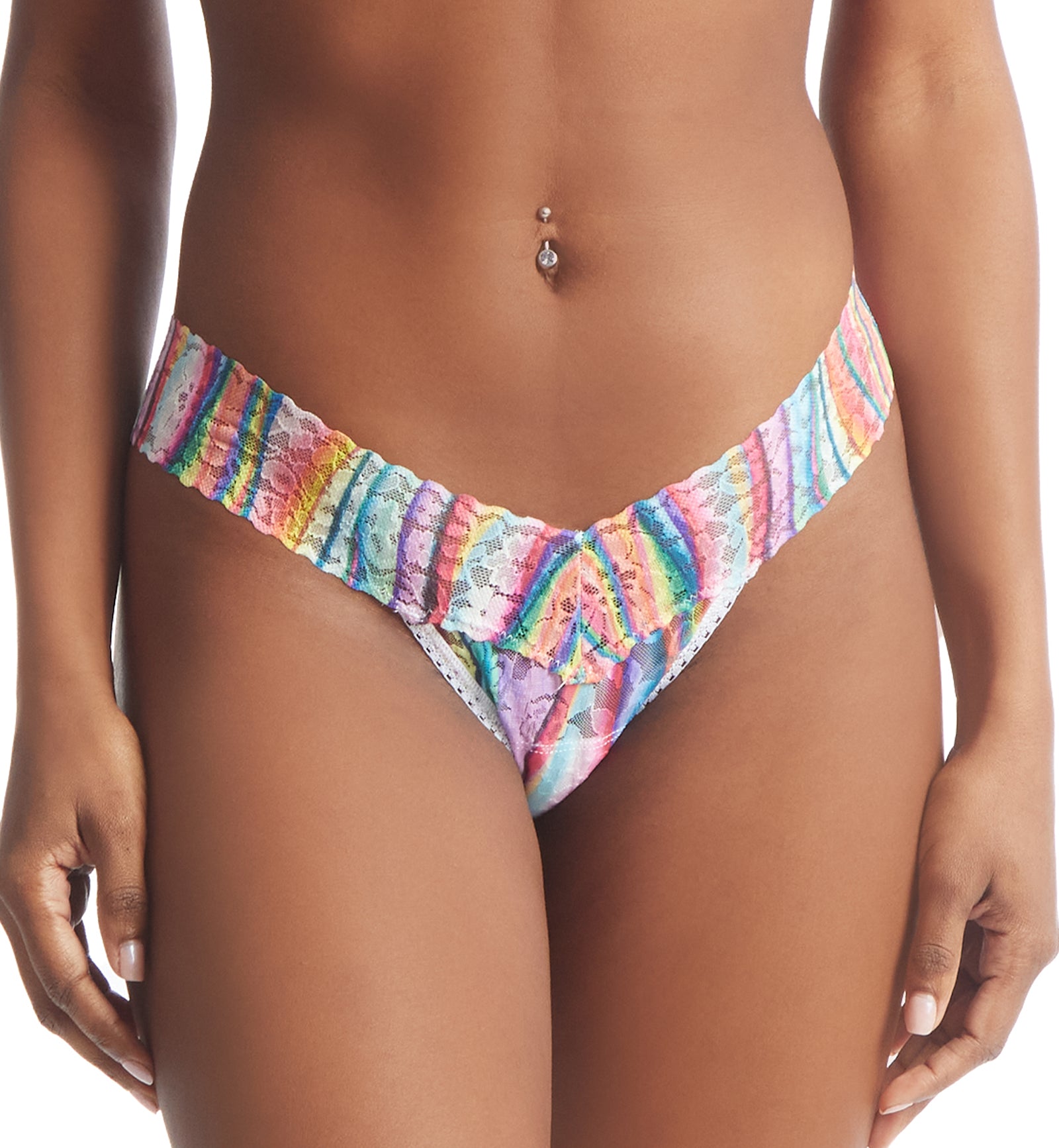 Hanky Panky Daily Lace Low Rise Thong (PR771001P),Aura - Aura,One Size