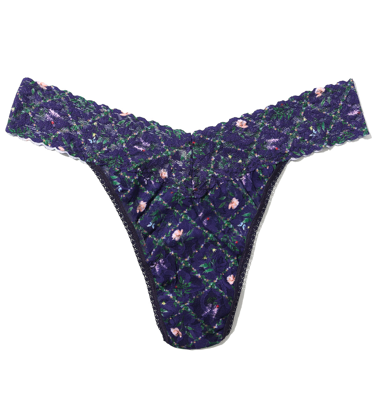 Hanky Panky Signature Lace Printed Original Rise Thong (PR4811P),Everlasting - Everlasting,One Size