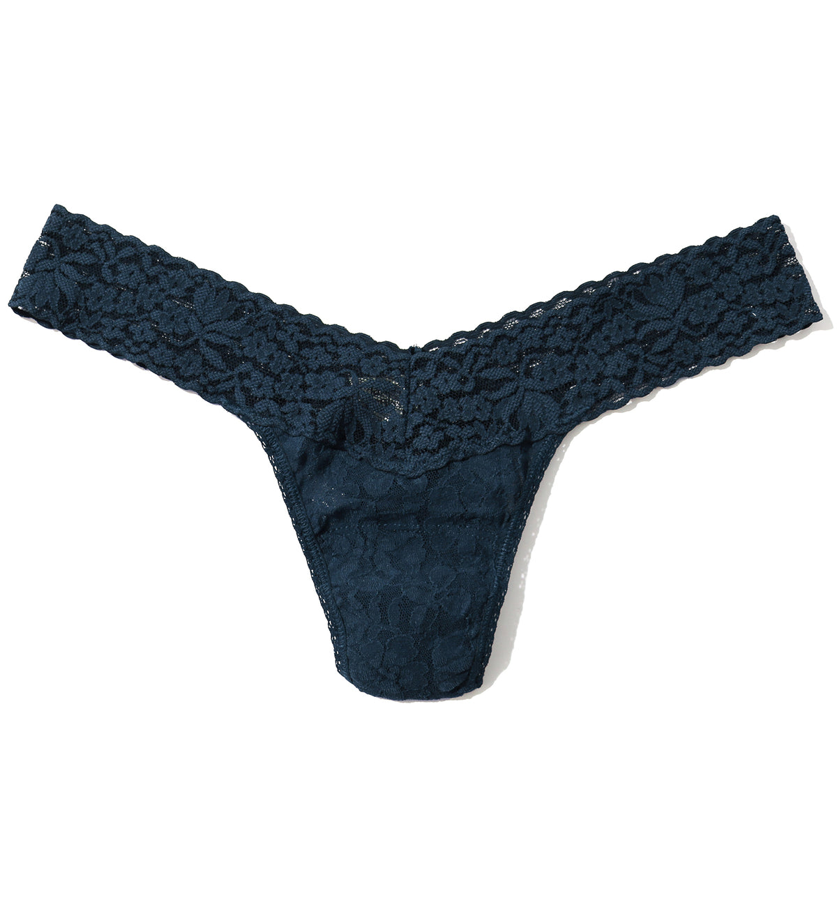 Hanky Panky Flora Lace Low Rise Thong (5B1002P),Night Owl - Night Owl,One Size