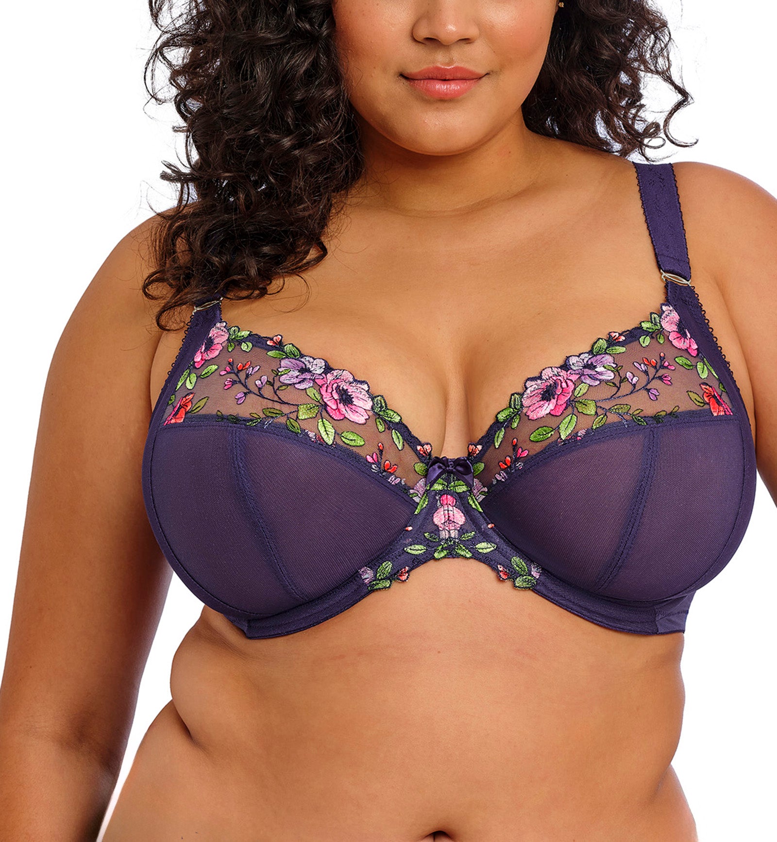 Elomi Himari Plunge Underwire Bra (302102),32GG,Midnight - Midnight,32GG