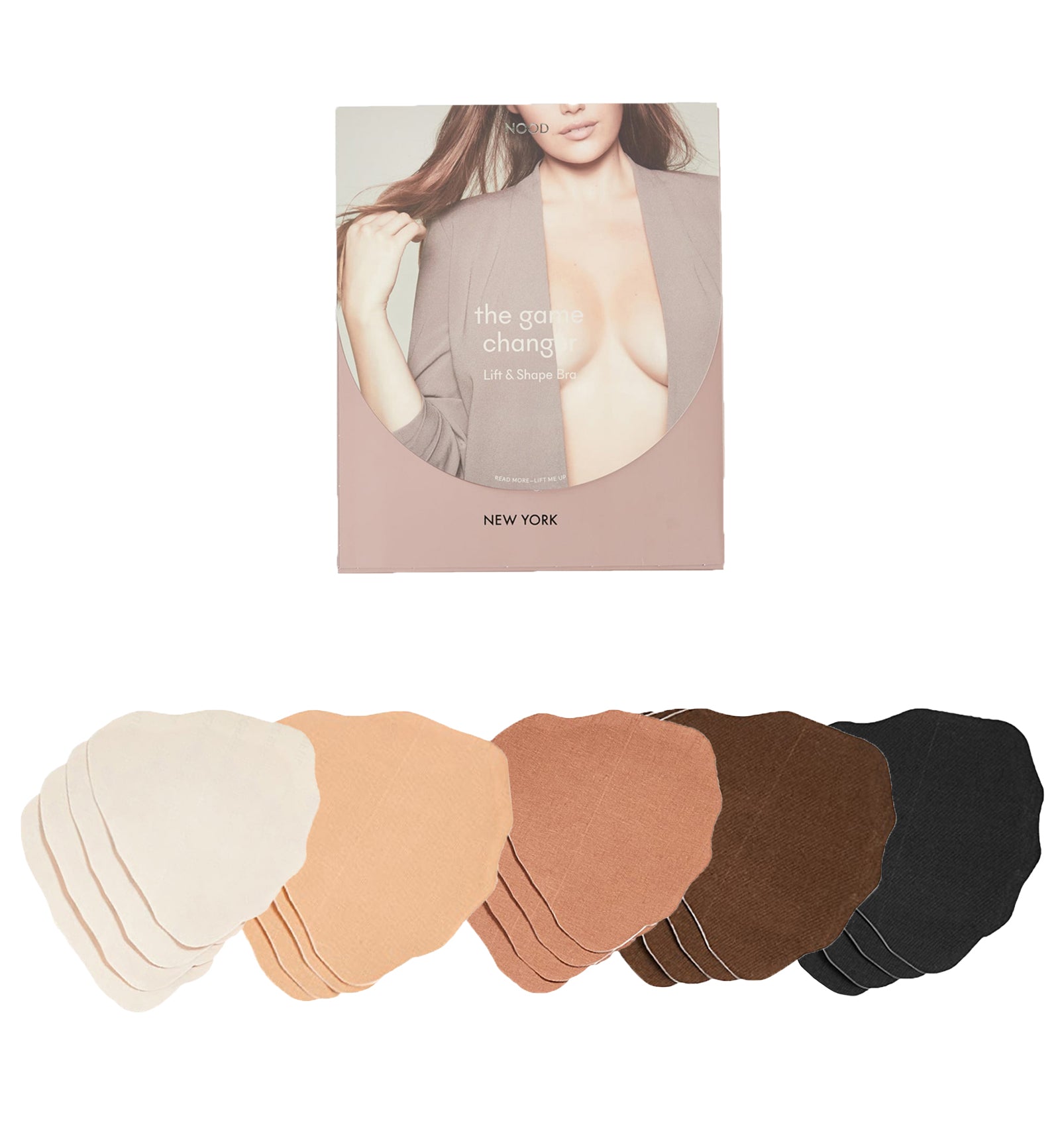 NOOD Game Changer Lift & Shape Adhesive Bra (4 pack) Size 1,Black - Black,Size 1