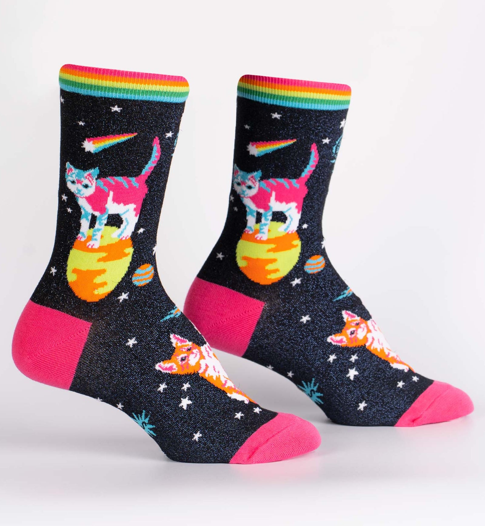 SOCK it to me Women's Crew Socks (w0262),Space Cats - Space Cats,One Size