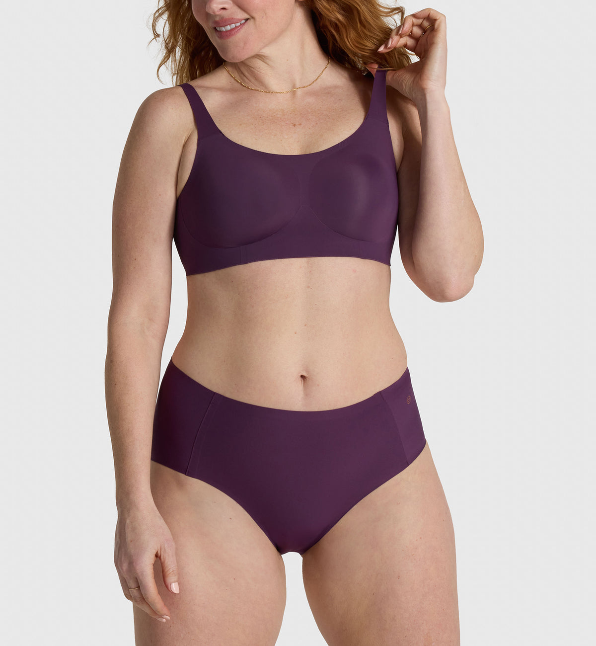 Evelyn & Bobbie STRUCTURED SCOOP Bralette (1801),Small,Plum - Plum,Small