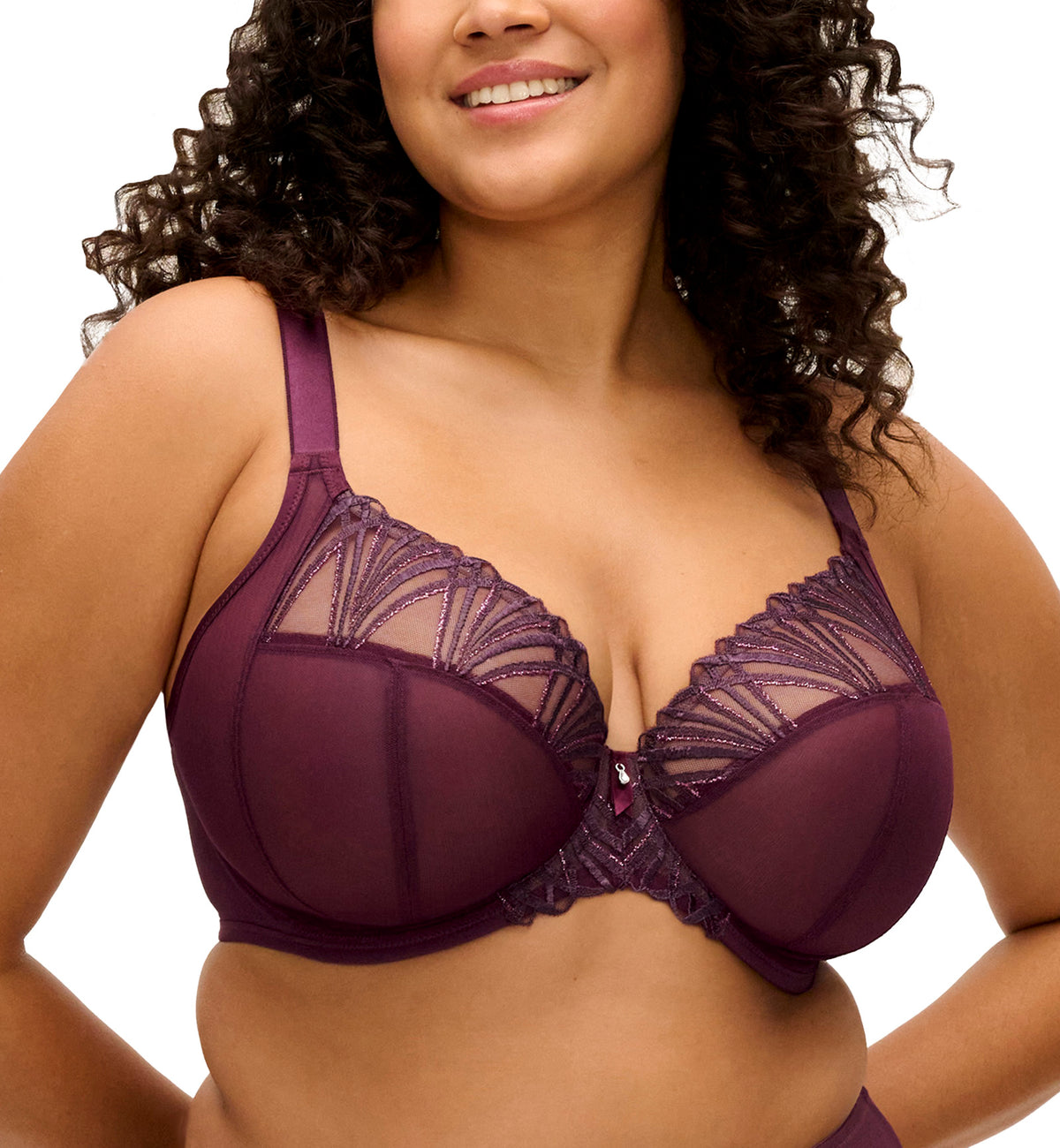 Elomi Reja Underwire Plunge Bra (303102),32GG,Fig - Fig,32GG