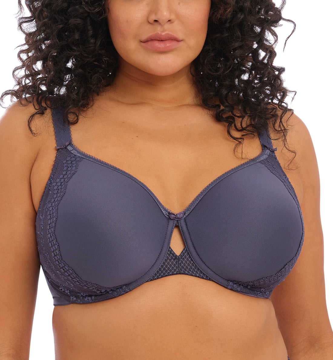 Elomi Charley Bandless Spacer Seamless Underwire Bra (4383),34G,Storm - Storm,34G