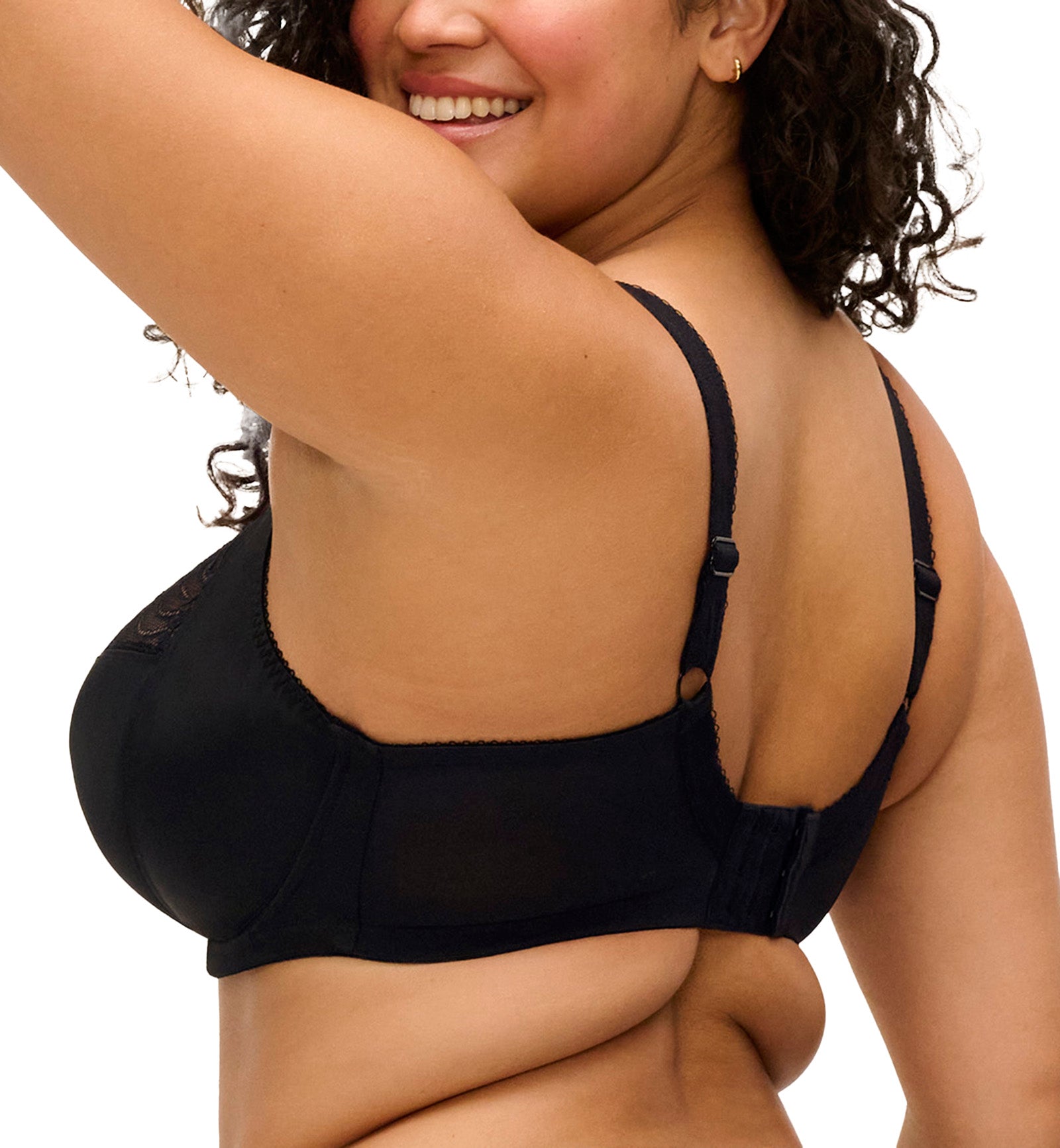 Elomi Morgan Stretch Lace Banded Underwire Bra (4111),32GG,Black - Black,32GG