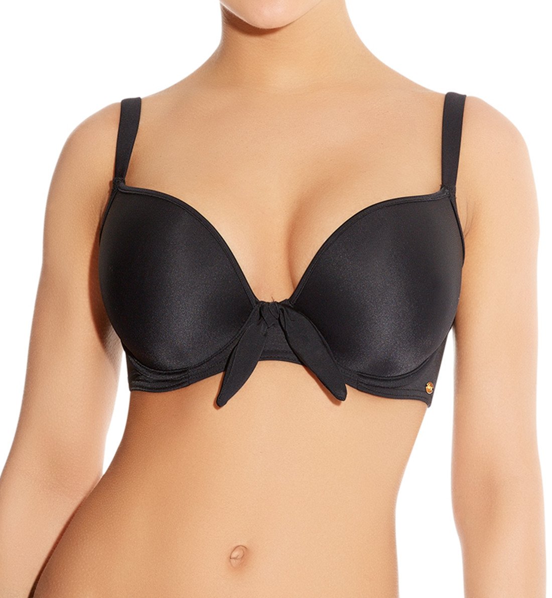 Freya Deco Molded Underwire Bikini Swim Top (3284)- Black - Breakout Bras