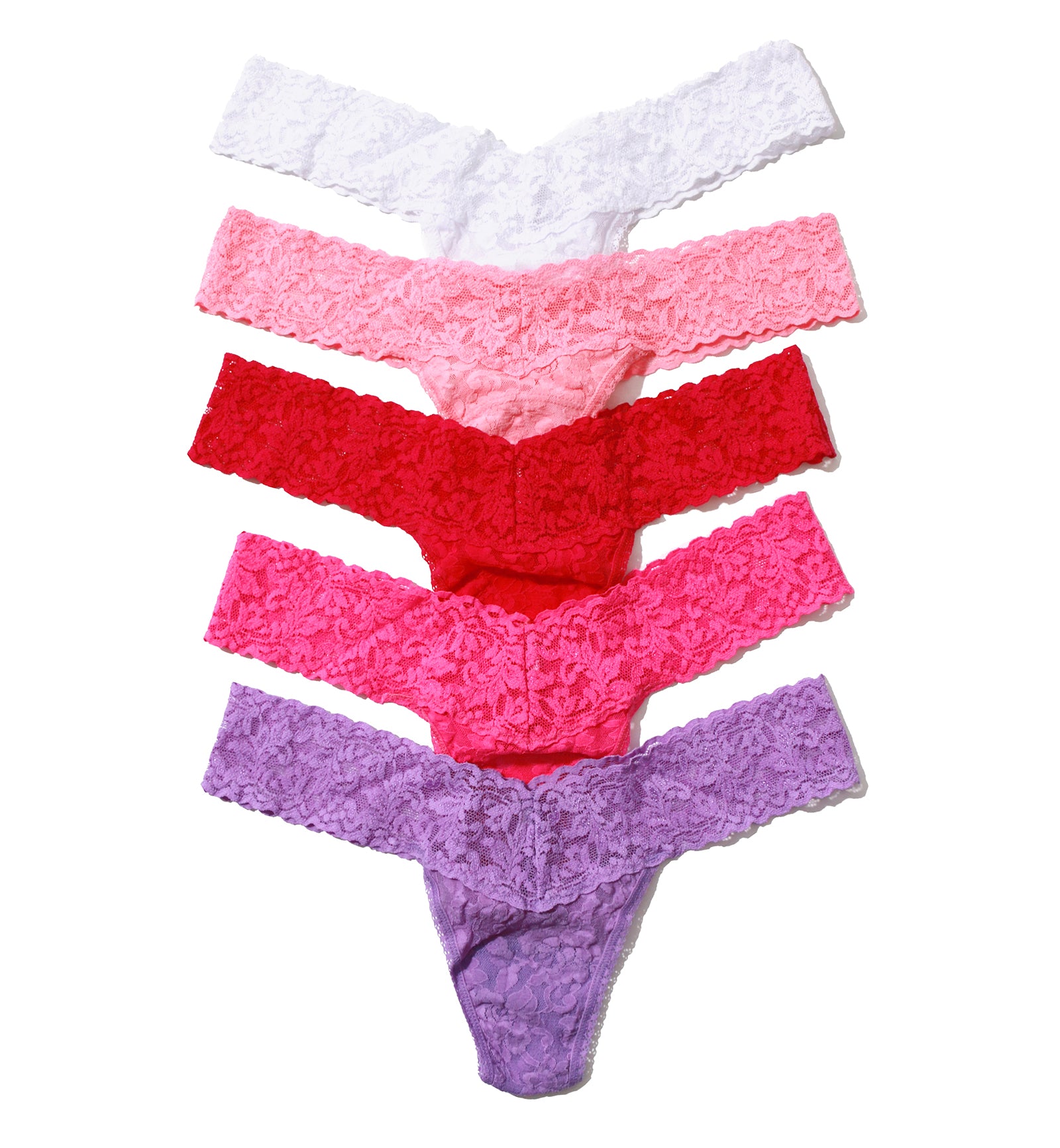 Hanky Panky 5-PACK Signature Lace Low Rise Thong (49115PK),Holiday23 FPRV - FPRV,One Size