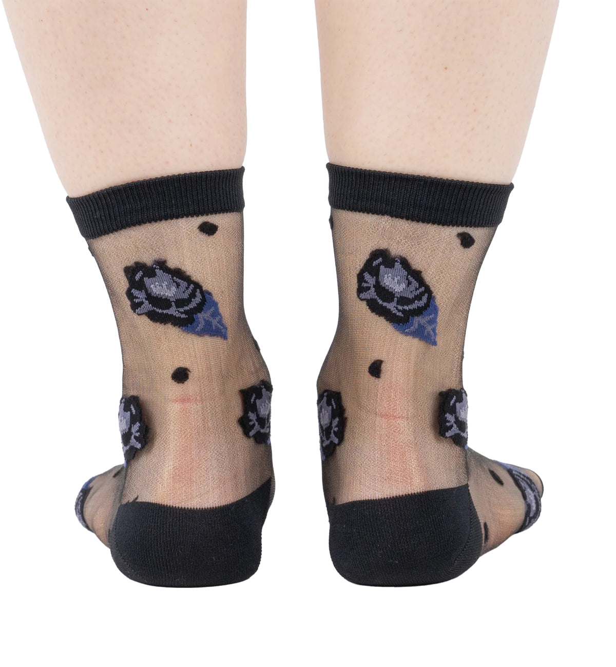 SOCK it to me Sheer Crew Socks (H0004-2),Will You Accept This Rose (Black) - Will You Accept This Rose (Black),One Size