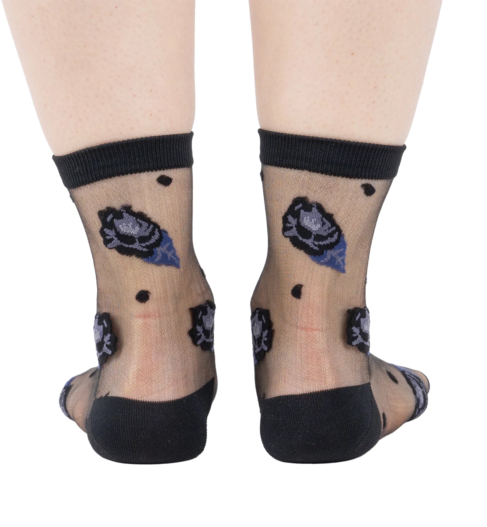 SOCK it to me Sheer Crew Socks (H0004-2),Will You Accept This Rose (Black) - Will You Accept This Rose (Black),One Size
