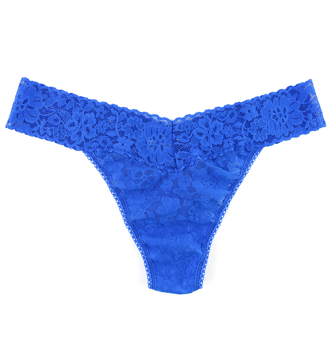 Hanky Panky Daily Lace Original Rise Thong PLUS (771101XP),Bold Blue - Bold Blue,One Size