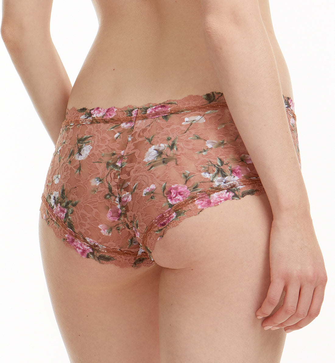 Hanky Panky Signature Lace Printed Boyshort (PR4812P),XS,Terracotta Rose - Terracotta Rose,XS