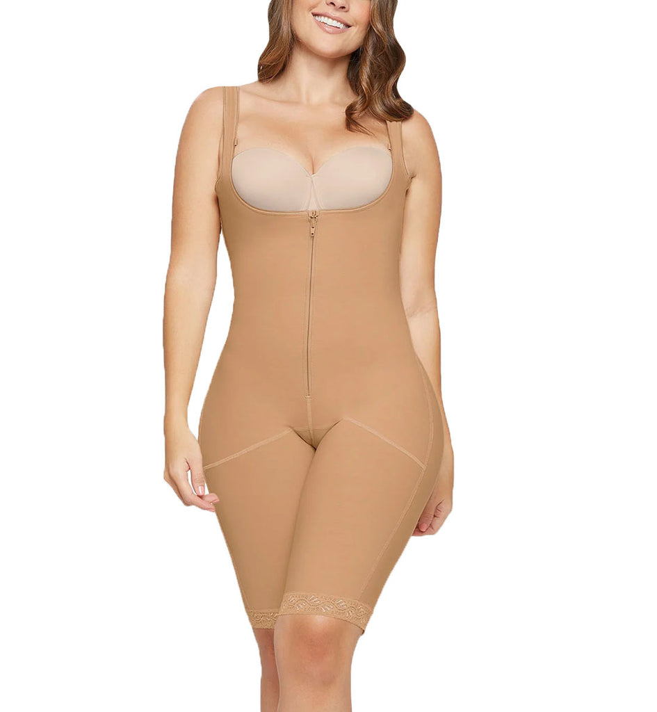 Leonisa Sculpting Body and Thigh Shaper with Wide Straps (018688N
