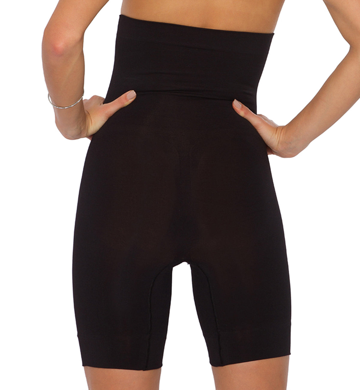 Plie Shapewear Bermuda Abdominal Short (50069),Small,Black - Black,Small