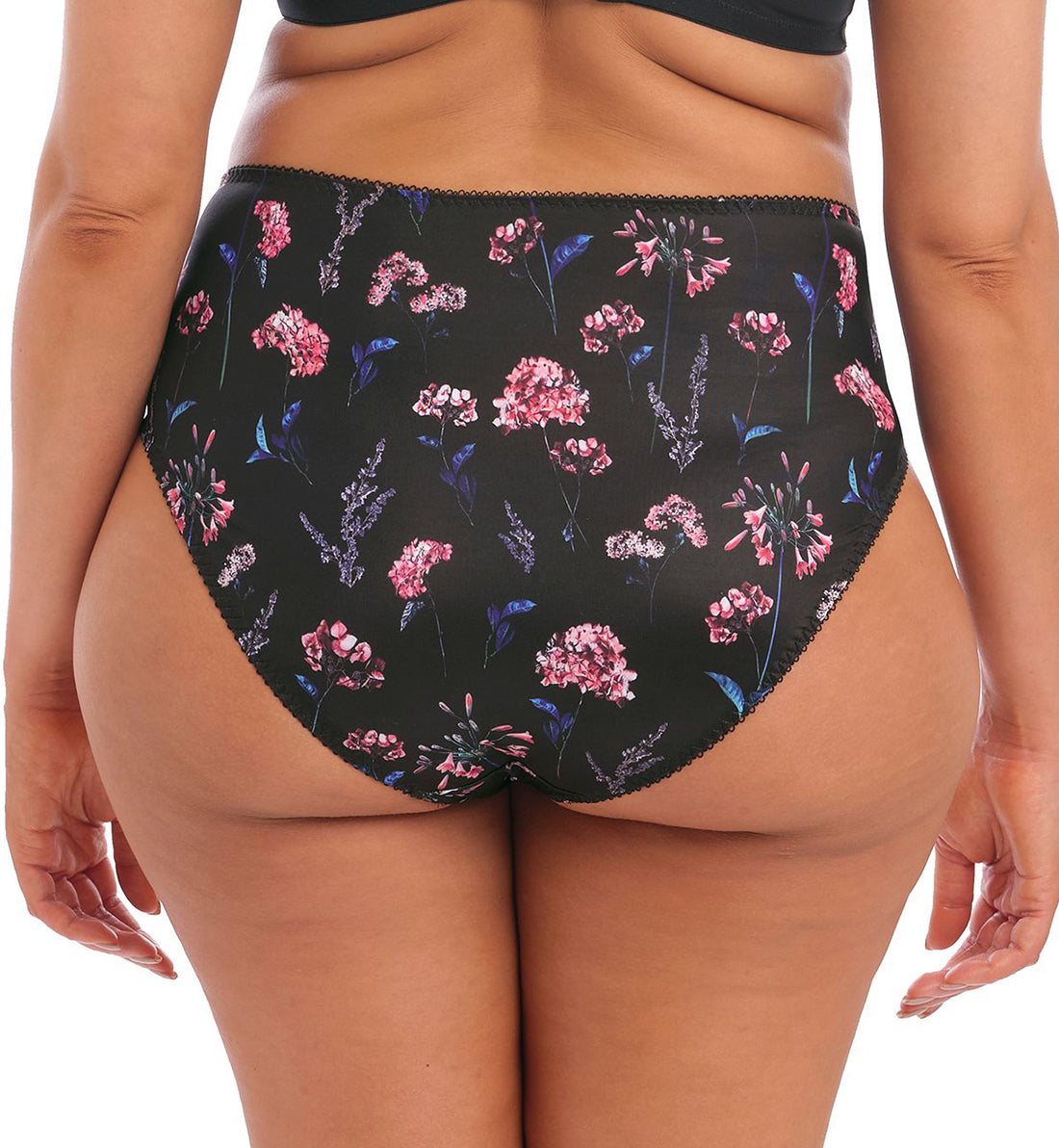 Elomi Morgan Stretch Lace Full Brief Panty (4116),Large,Moonlight Meadow - Moonlight Meadow,Large