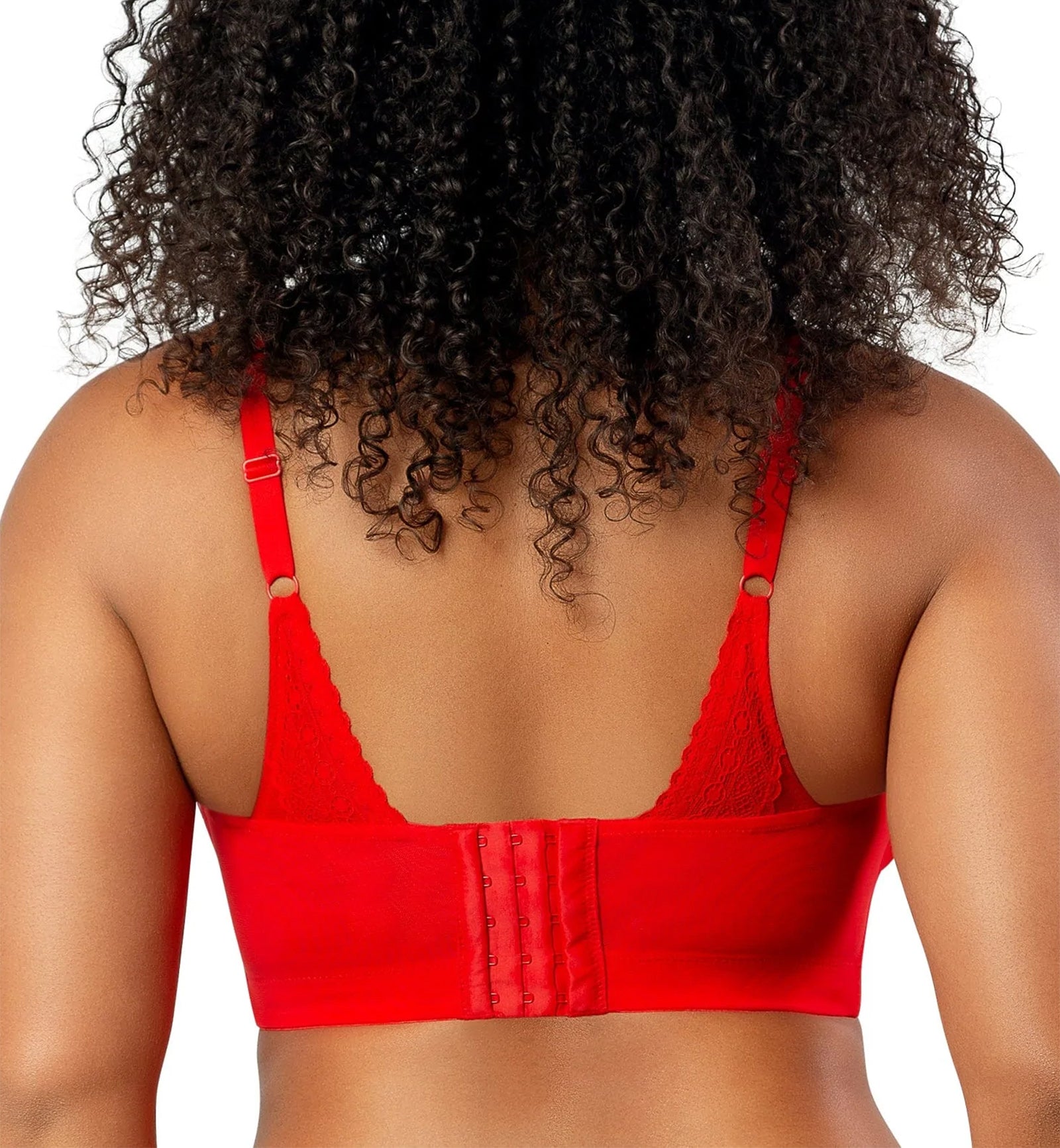 Parfait Mia Dot Wire-Free Padded Mesh Bralette (P6011),30D,Racing Red - Racing Red,30D