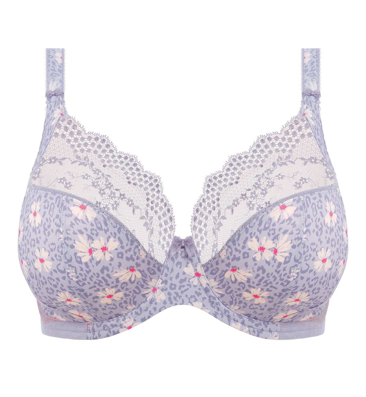 Elomi Lucie Banded Stretch Lace Plunge Underwire Bra (4490),34G,Aleutian - Aleutian,34G