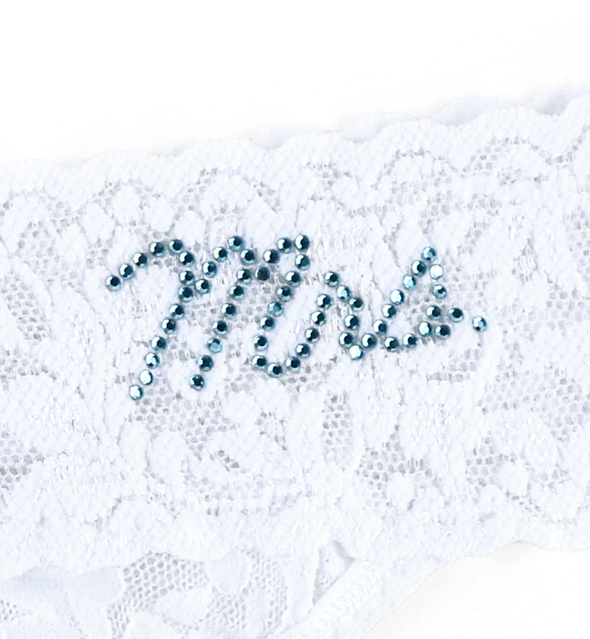 Hanky Panky Bridal I DO & MRS Low Rise Thong 2-PACK (49MRSBX),White/Celeste - White/Celeste,One Size