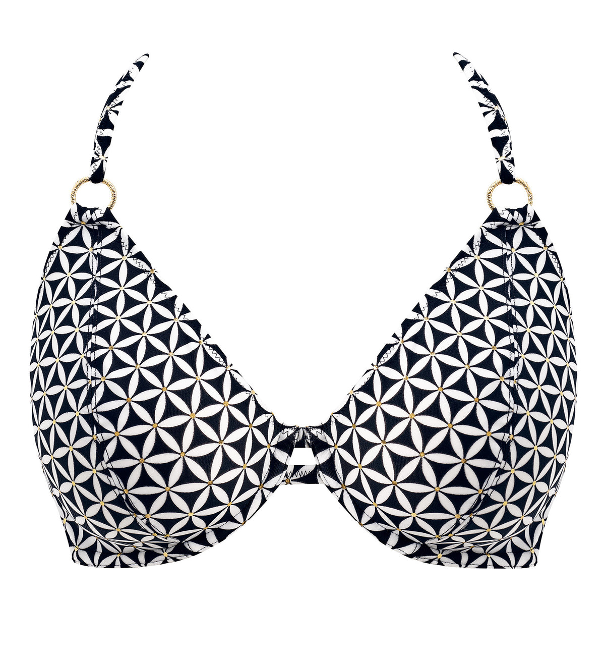 Freya Koh Tao Underwire Halter Bikini Top (207204),30F,Black - Black,30F