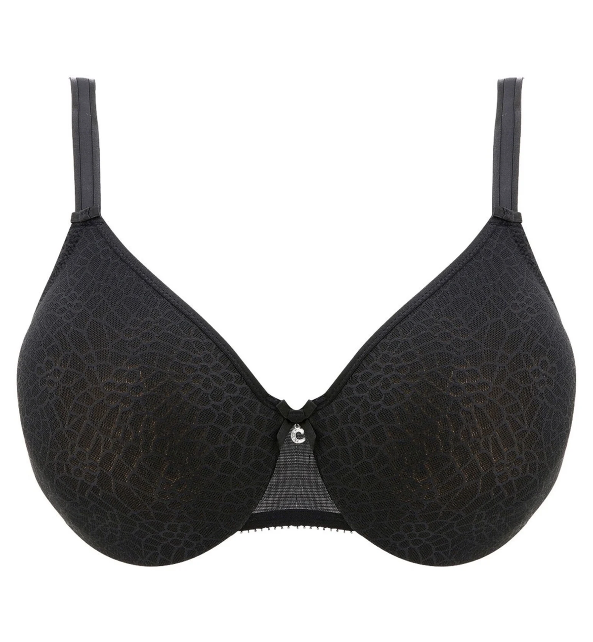 Chantelle C Magnifique Seamless Minimizer Underwire Bra (C18910),32D,Black - Black,32D