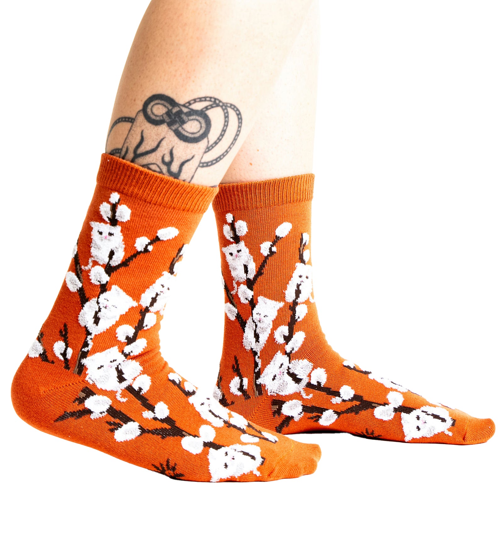 SOCK it to me Women's Crew Socks (W0488),Kitten Willows (Fuzzy) - Kitten Willows (Fuzzy),One Size