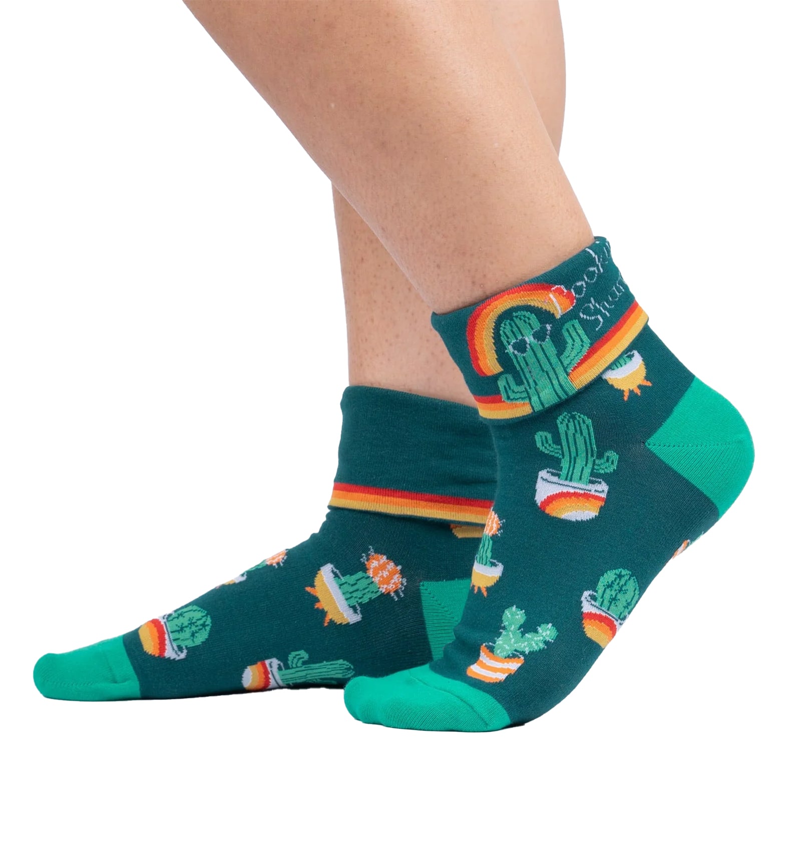 SOCK it to me 2-Way Turn Cuff Crew Socks (Q0015),Lookin' Sharp - Lookin' Sharp,One Size