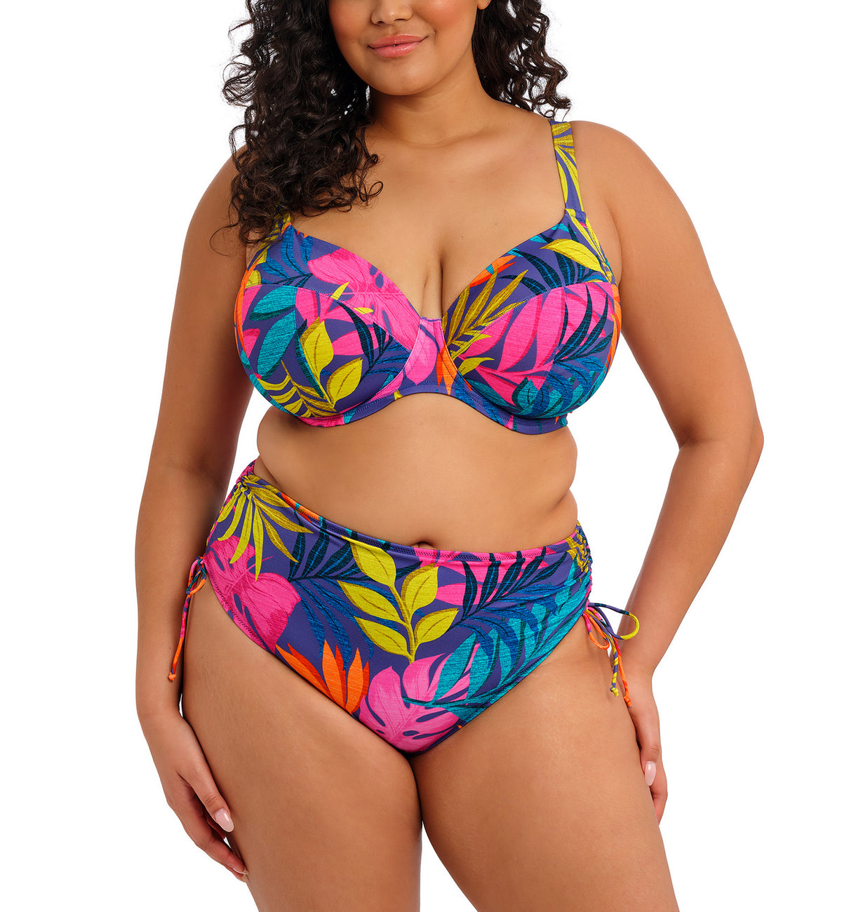 Elomi Porto Rafti Mid Rise Adjustable Swim Brief (ES803373),UK 12,Indigo - Indigo,UK 12