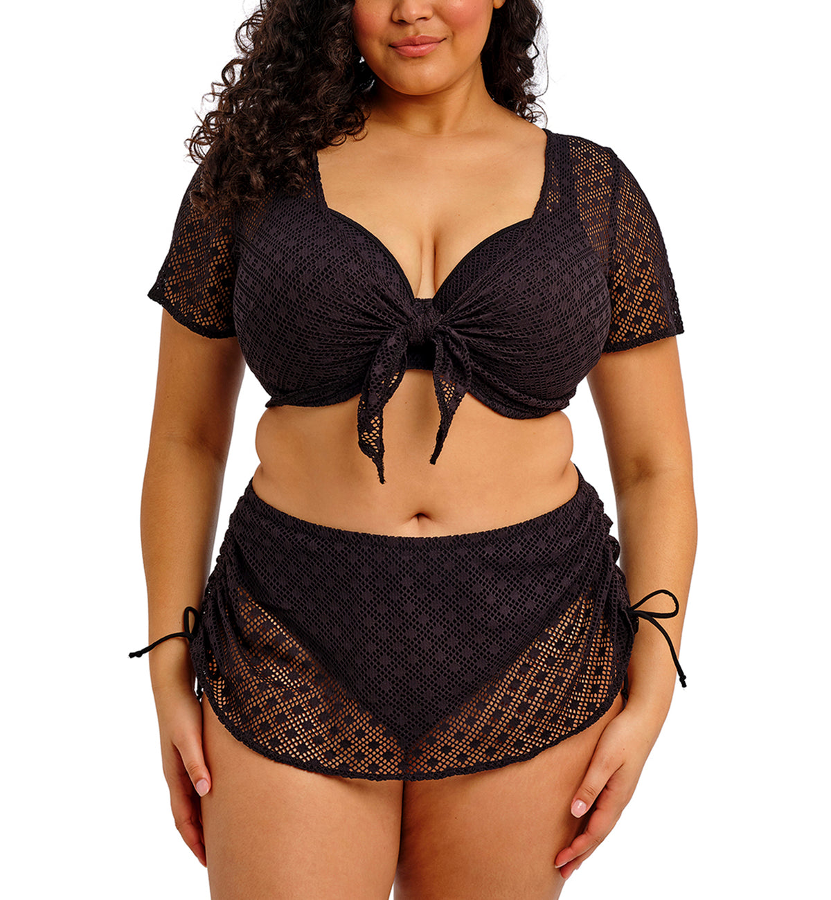 Elomi Bazaruto Adjustable Skirted Swim Brief (ES800683),UK 14,Black - Black,UK 14