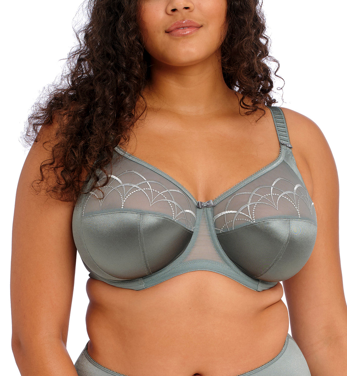 Elomi Cate Embroidered Full Cup Banded Underwire Bra (4030)- Willow