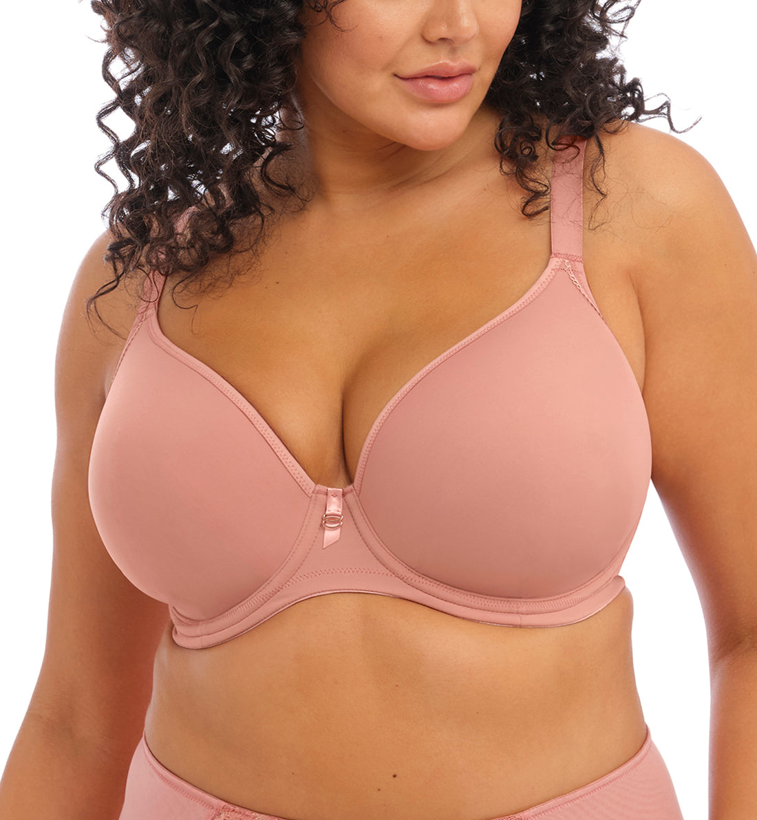 Elomi Bijou Molded Plunge Underwire Bra (8722),34H,Ash Rose - Ash Rose,34H