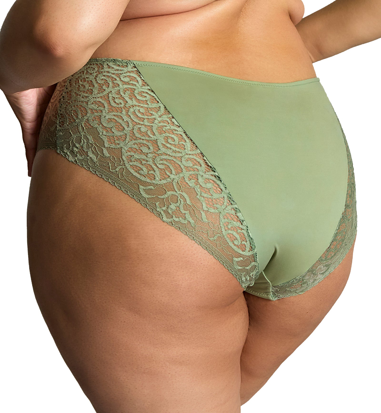 Sculptresse by Panache Estel Deep Brief (9682),Medium,Sage - Sage,Medium