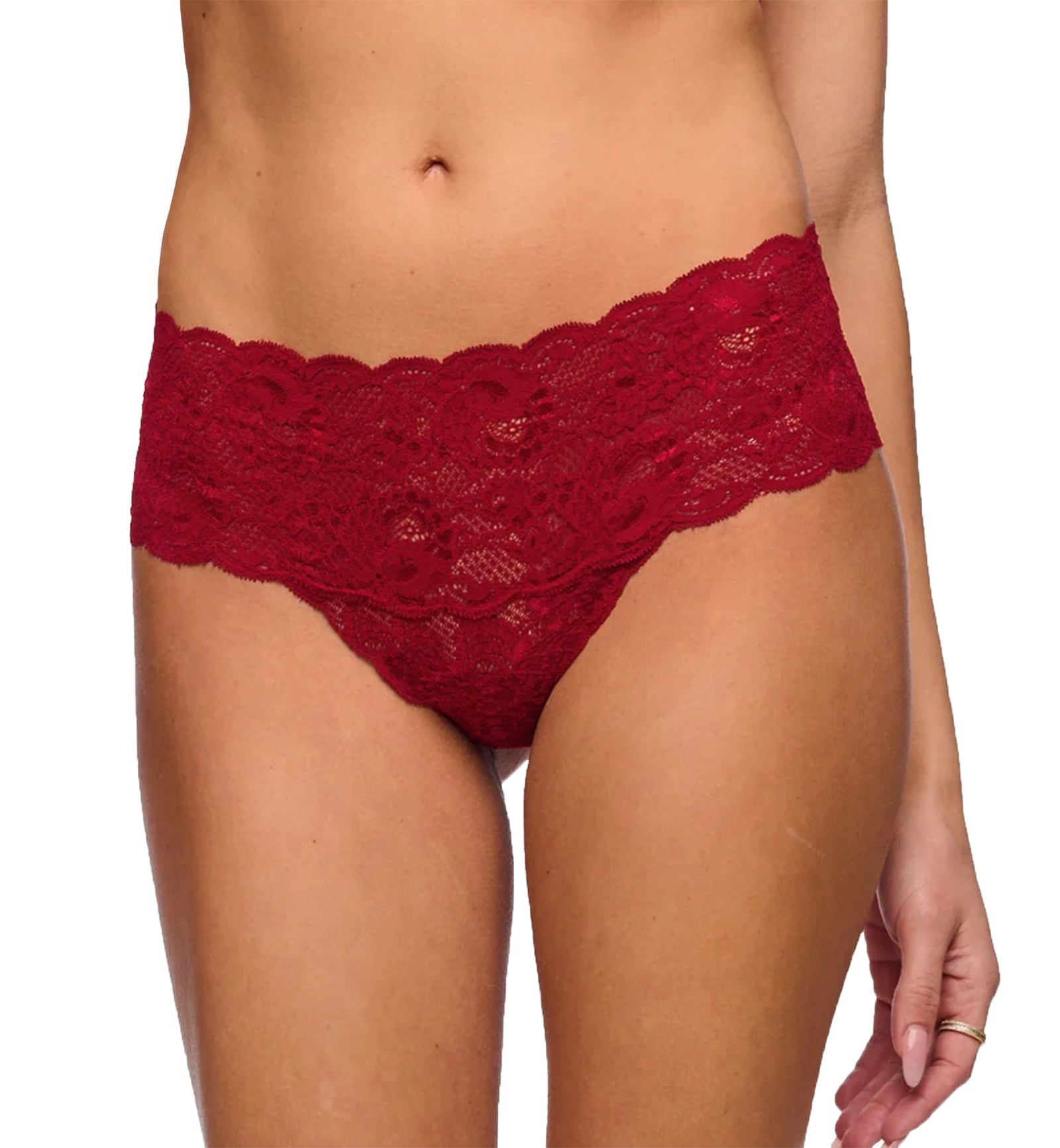 Cosabella Never Say Never Comfie Thong (NEVER0343),S/M,Sindoor Red - Sindoor Red,S/M