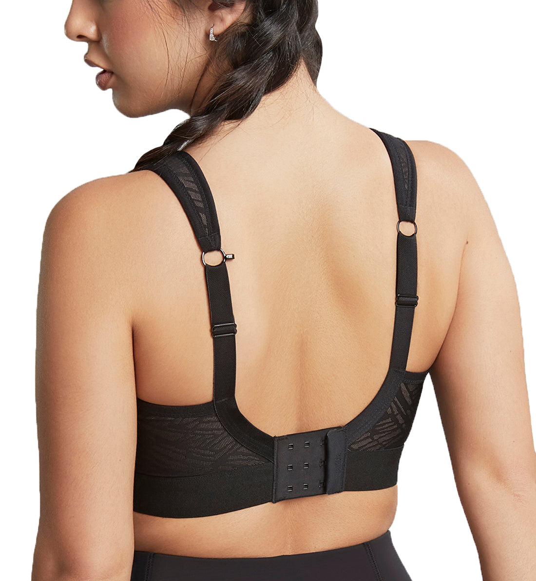 Panache Non-Wire Sports Bra (7341)- Black/Latte - Breakout Bras