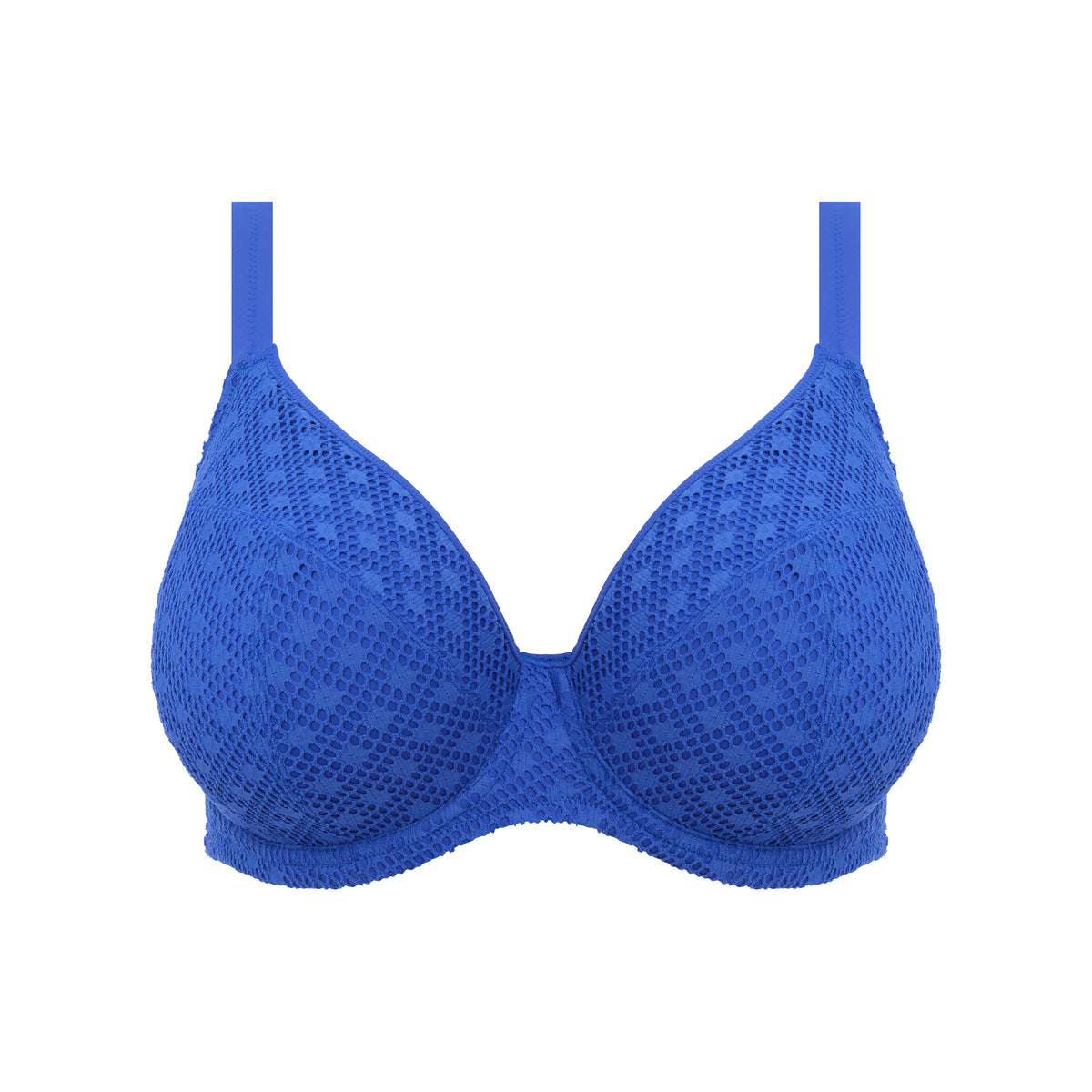 Elomi Bazaruto Plunge Underwire Bikini Top (ES800602),34G,Sapphire - Sapphire,34G