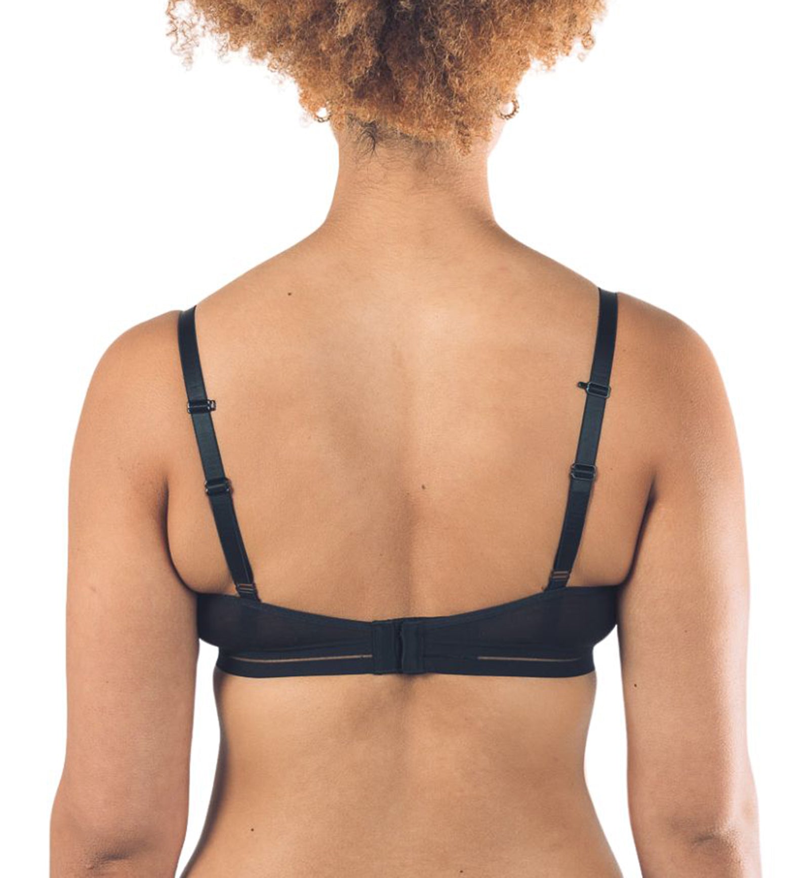 Royce Posie Non-Wire Convertible T-shirt Bra (8031),28B,Black - Black,28B