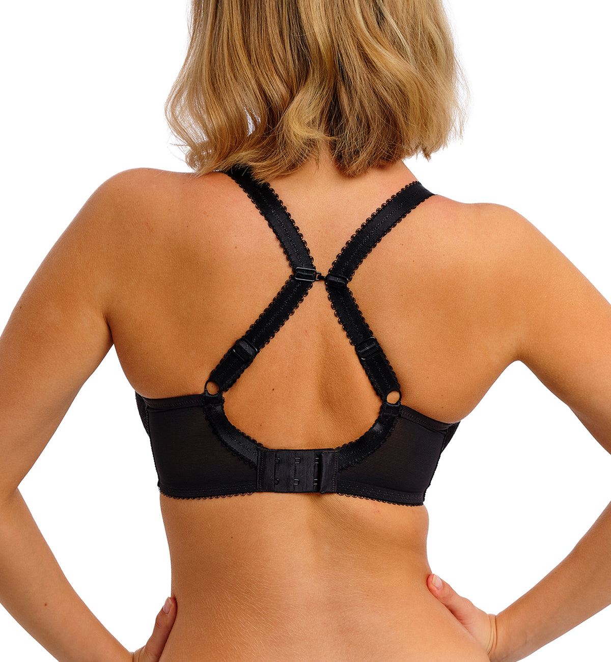 Freya Fascinate Molded Plunge Underwire T-shirt Bra (403131),28E,Black - Black,28E