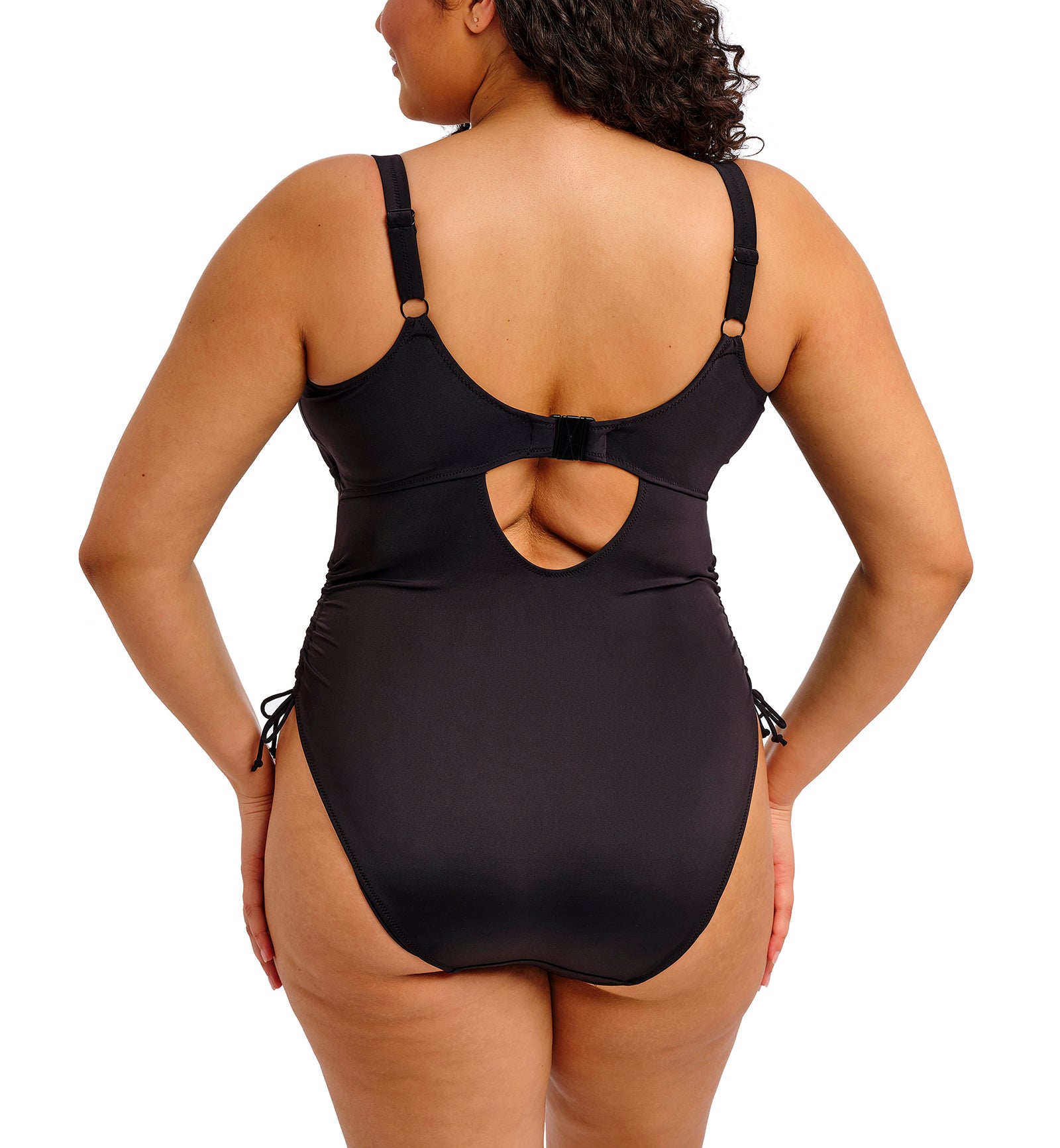 Elomi Plain Sailing Non Wire One Piece Swimsuit (ES7281),34G,Black - Black,34G