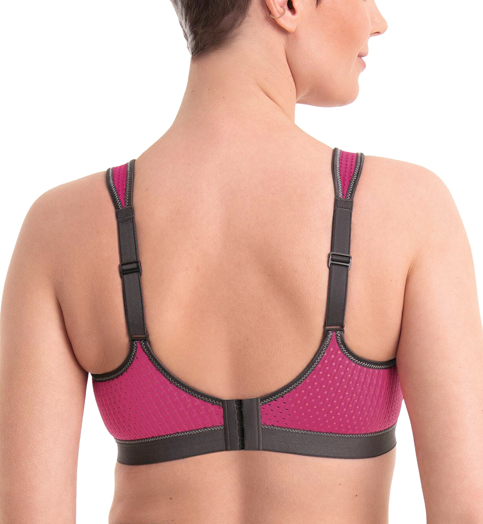 Anita Performance Mesh Max Support Softcup Sports Bra (5566),32C,Pink/Anthracite - Pink/Anthracite,32C