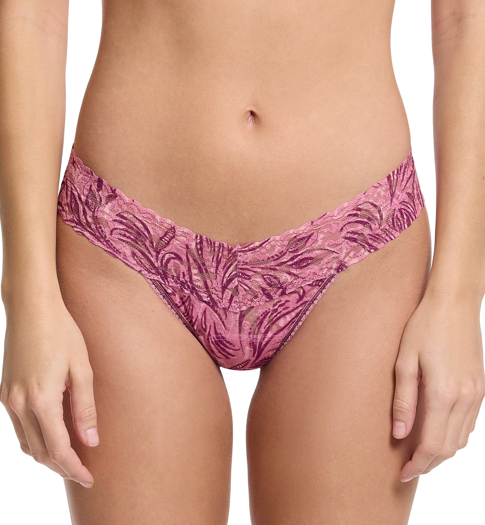 Hanky Panky Signature Lace Printed Low Rise Thong (PR4911P),In The Jungle - In The Jungle,One Size